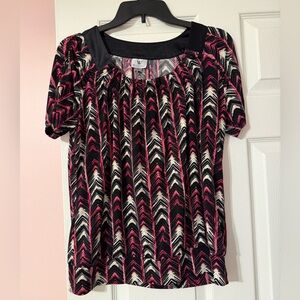 Black and Pink Patterned Top